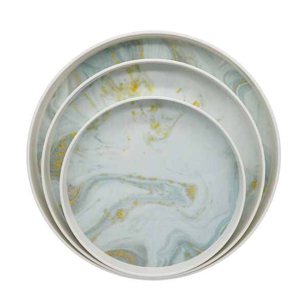 Hw Serving Tray 3Pcs R0Und Wave