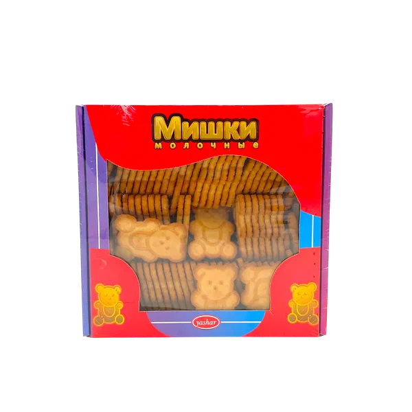 Печенье Яшар Мишки молочное 850г