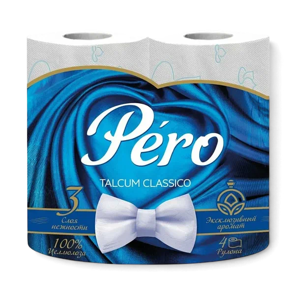 Бумага туал Pero Talcum 3сл 4рул РЦ ЭТМ