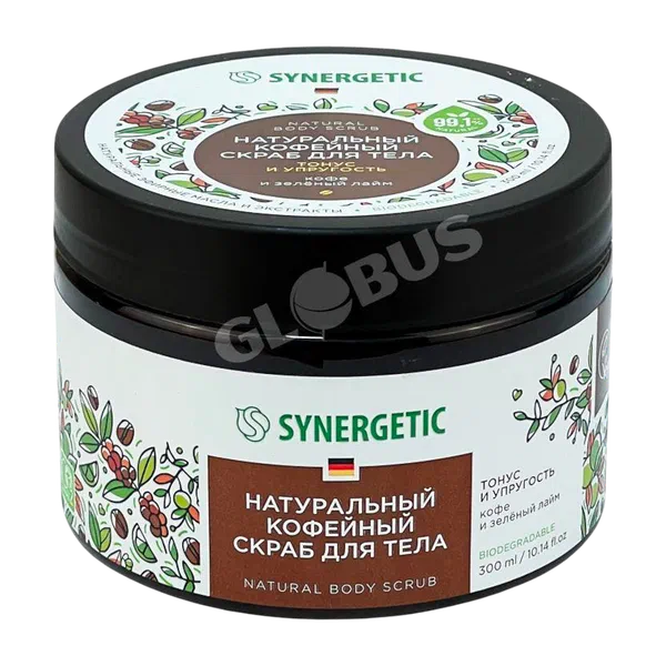 Скраб д/тела Synergetic тонус/упругость кофе/зел лайм 300мл