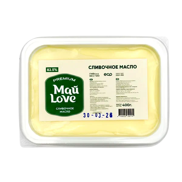 Масло сливочное Май Love premium 82,5% 400г ЗМЖ
