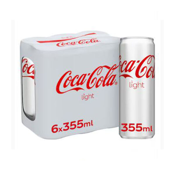 Coca Cola Light Soft Drink Can 6X355Ml