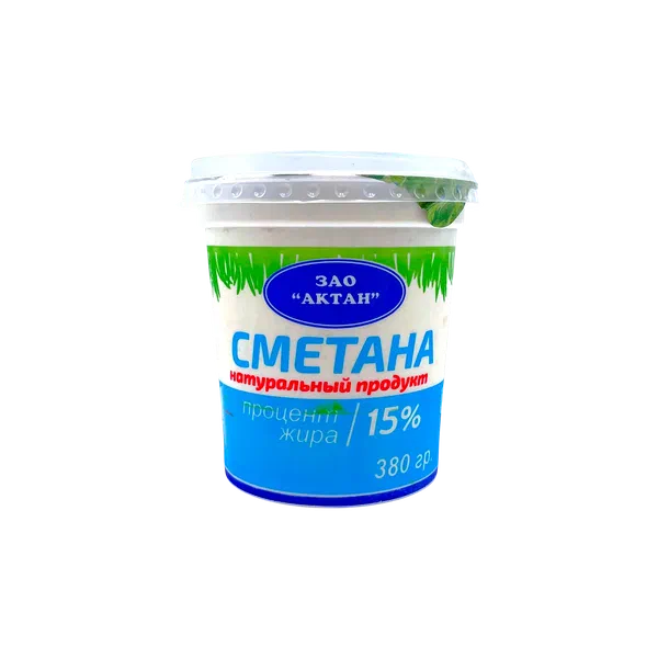 Сметана Актан 15% 380г