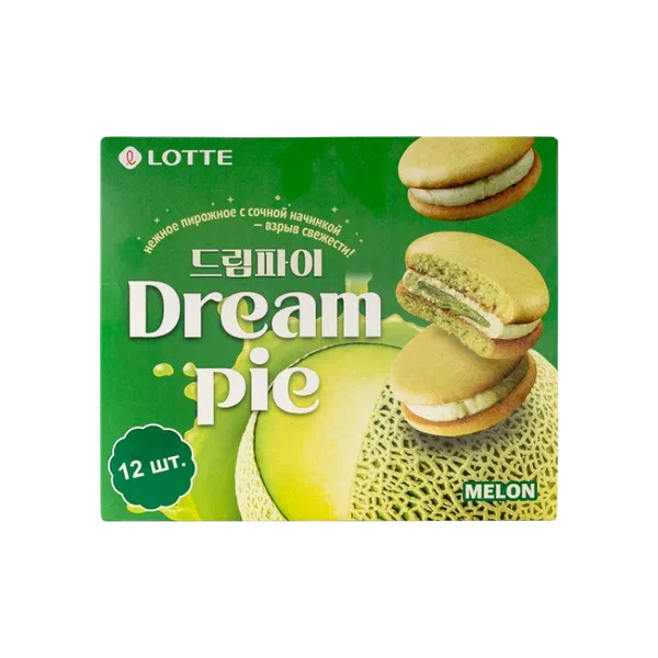 Печенье Lotte Dream Pie со вкусом дыни 12шт*23г