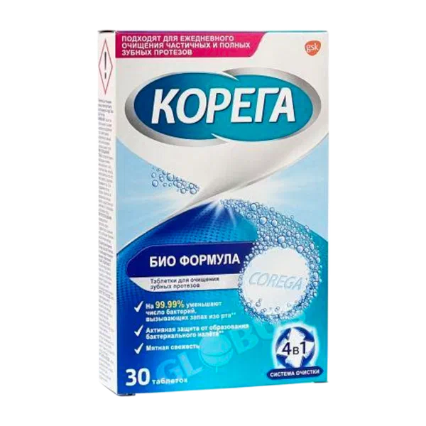 Таблетки Corega д/очищ зубн протезов 30шт