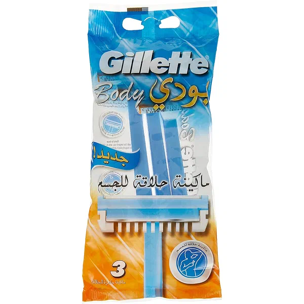 GILLETTE BODY SPECIALLY DESIGNED MALE BODY RAZORS 3-PACK