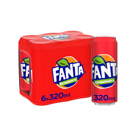 Fanta Strawberry Can 320 Ml X6