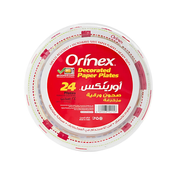Orinex Decorated Paper Plates 24 Pcs