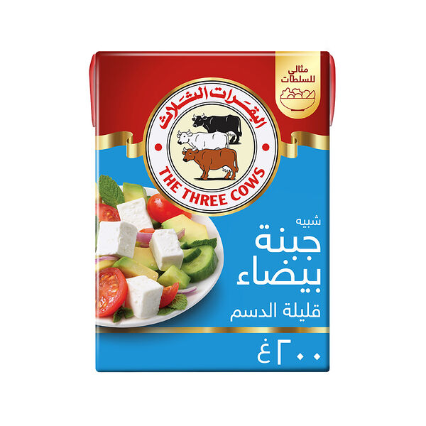 3 Cows White Low Fat Cheese 200 Gm