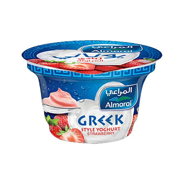 ALMARAI GREEK YOGURT STRAWBERRY FLAVORED THICK SNACK 150G