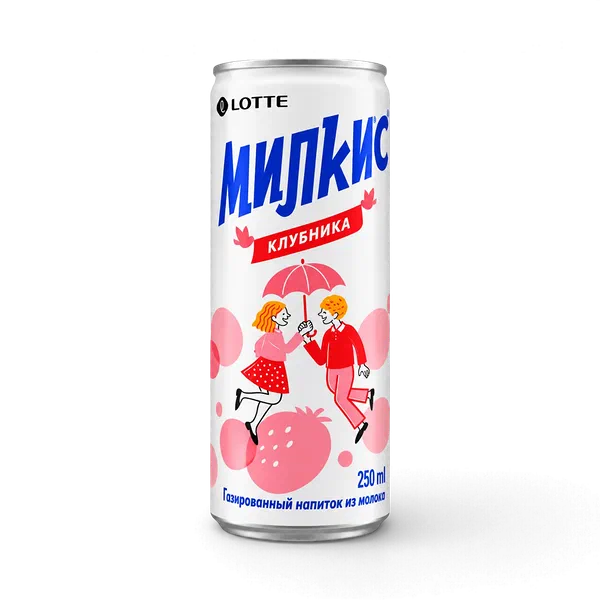 Милкис клубника газ суусундугу 0,25л п/б