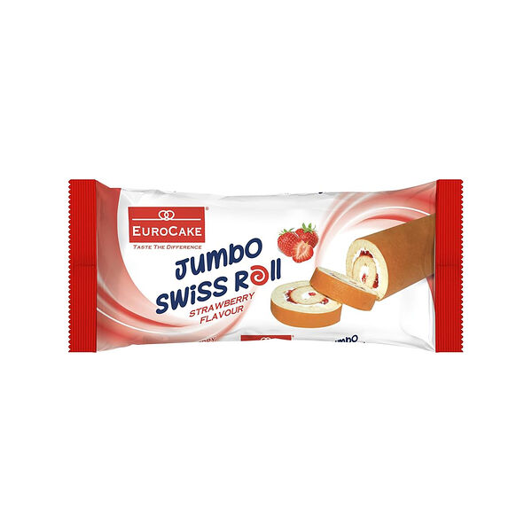 Jumbo Swiss Roll Vanilla Strawberry