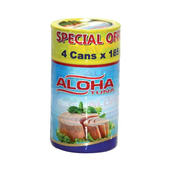 ALOHA LIGHT MEAT TUNA IN VEGETABLE OIL 185G STANDARD CAN