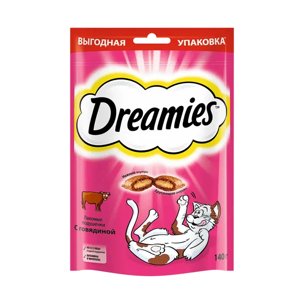 Лакомство д/кошек Dreamies с говядиной 140г