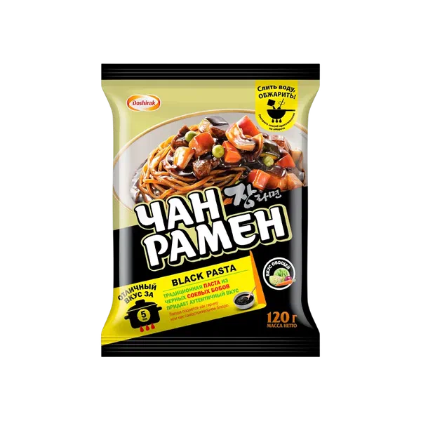 Вермишель б/п Чан Рамен Black Pasta говядина 120г