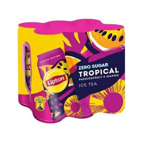 Lipton Zero Sugar Tropical Ice Tea Can 315Ml X 6