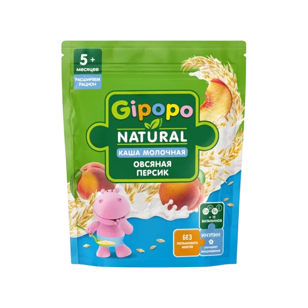 Каша дет. Gipopo мол. овсян. персик 200г