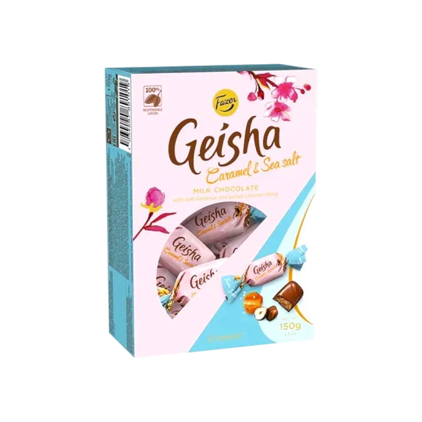 Конфеты шок Geisha молочн карамель/морская соль 150г