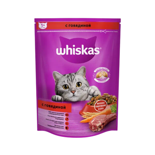 Корм д/кошек Whiskas паш говядина 800г