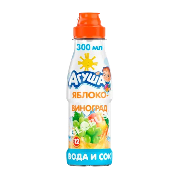 Агуша алма – жүзүм ширелүү суусундугу 300мл пл/б