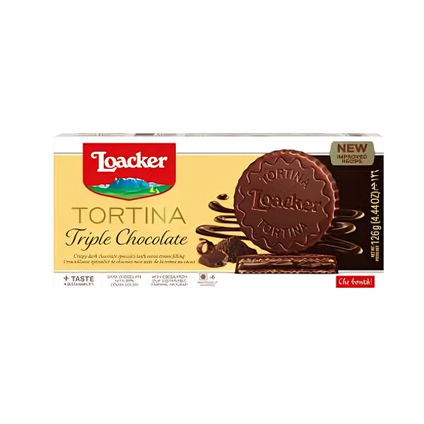 Loacker Tortina Triple Choco 126Gm