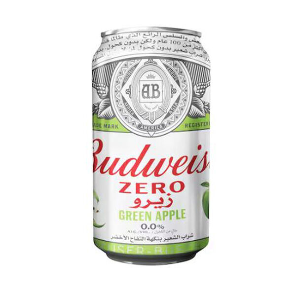 Budweiser Zero Green Apple Can 330Ml
