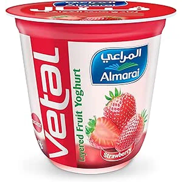 ALMARAI VETAL LAYERED STRAWBERRY LOW FAT YOGURT 140G