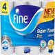 Fine Super Towel Pro 3 Ply 4 Roll