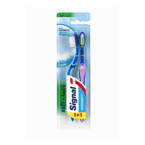 Signal Tooth Brush Sensisoft Clean Adults 1+1
