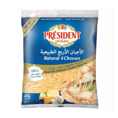 President Mozarella Four Cheese Shreded