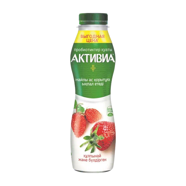 Йогурт питьевой Danone Активиа клуб/земл 2,1% 650г п/б