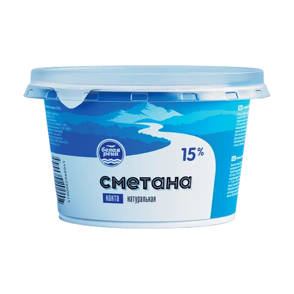 Сметана Белая Река 15% 170г Кант Сут