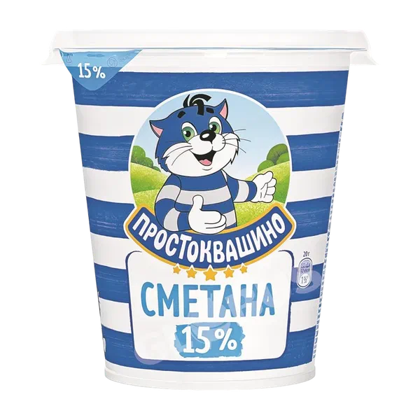 Сметана Простоквашино 15% 300г