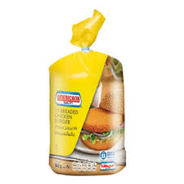 AMERICANA BREADED CHICKEN BURGERS HIGH PROTEIN 840G