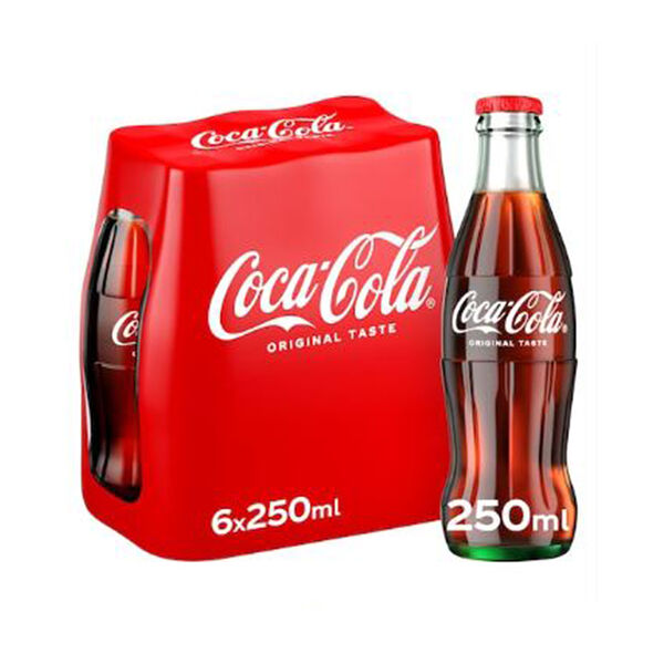 Coca Cola Soft Drink Glass 6X250Ml