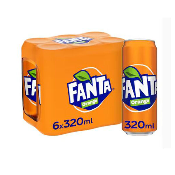 Fanta Orange Can 320 Ml X6