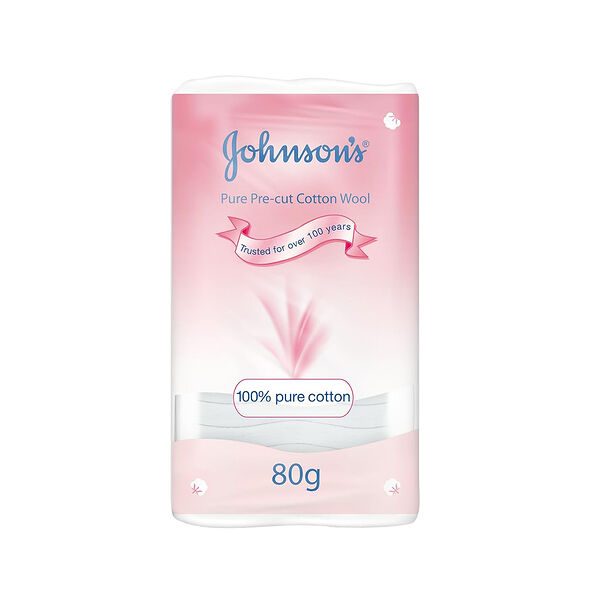 Johnson'S Pure Pre Cut Cotton Wool 80 Gm
