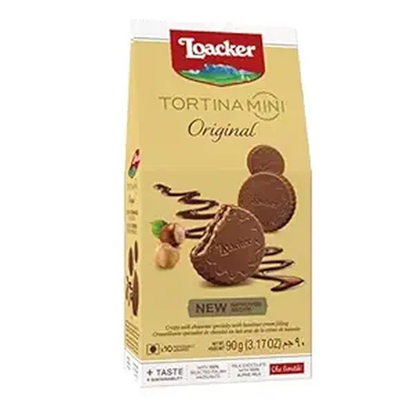 LOACKER.TORTINA MINI.BSCT 90GM - LOACKER TORTINA MINI BISCUIT WAFERS