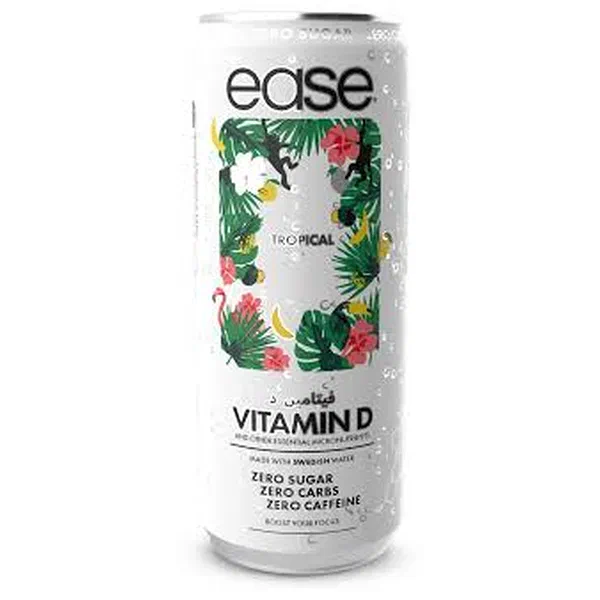 EASE TROPICAL VITAMIN D ENRICHED SPARKLING DRINK 330ML