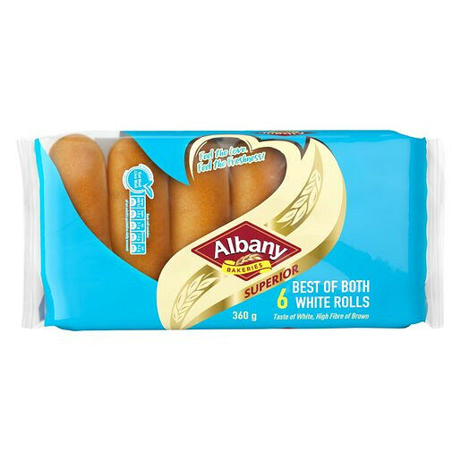 Albany Superior Best of Both White Rolls 360g