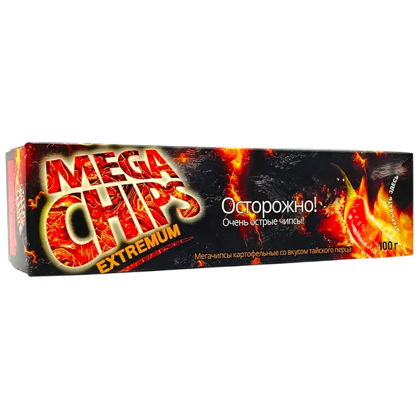 Чипсы Megachips картофельные пластинки Extremum тайский перец 100г кор Белоруссия 25