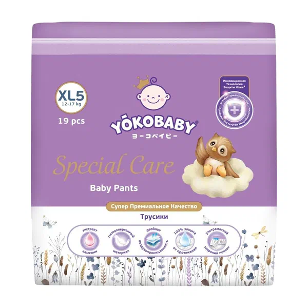 Трусики детск Spacial Care Yokobaby Mini XL 19шт
