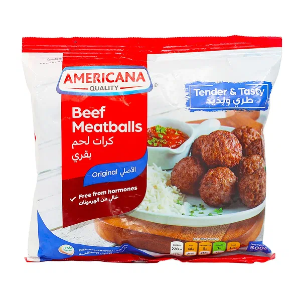 AMERICANA QUALITY BEEF MEATBALLS 16-PIECE PACK 400G