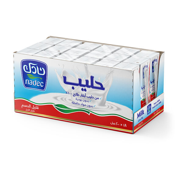 Nadec Low Fat Milk 18X200Ml