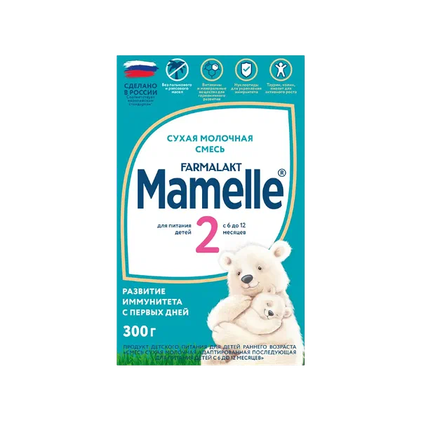 Смесь дет. Mamelle Premium 2 мол.адаптиров.6-12мес 300г