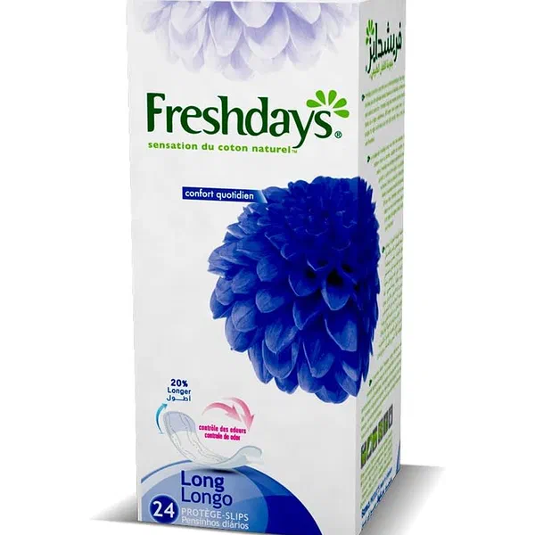 FRESHDAYS LONG BREATHABLE DAILY PANTYLINERS 24-COUNT