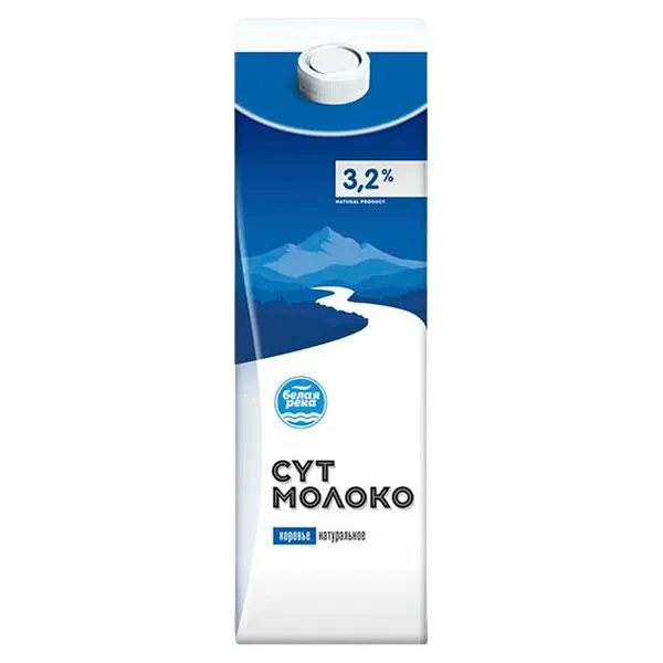 Молоко Белая Река 3.2% 900г РР