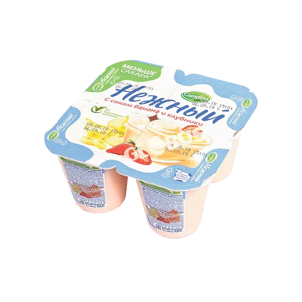 Йогурт Campina Нежный бан/клубн. 1,2% 100г 24