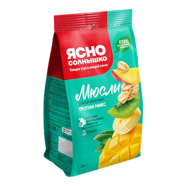 Мюсли Ясно Солнышко запечен. тропик микс 300г