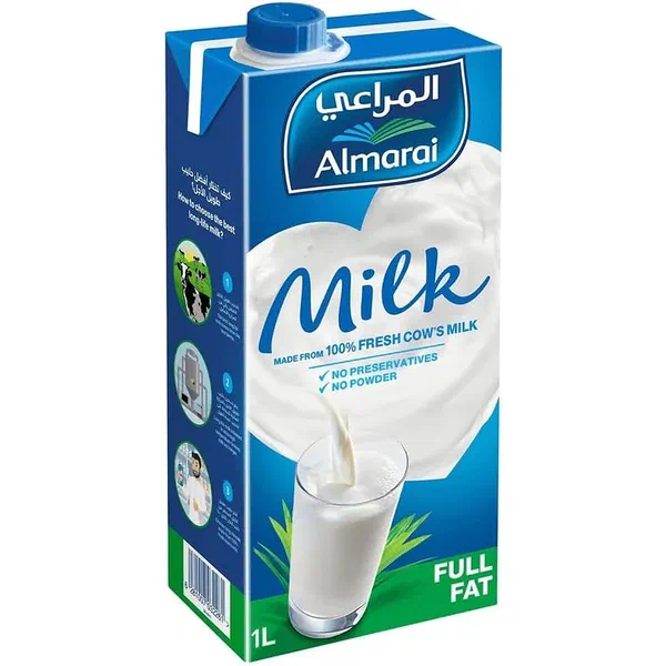 ALMARAI LONG LIFE FULL FAT MILK PREMIUM DAIRY 1 LITER